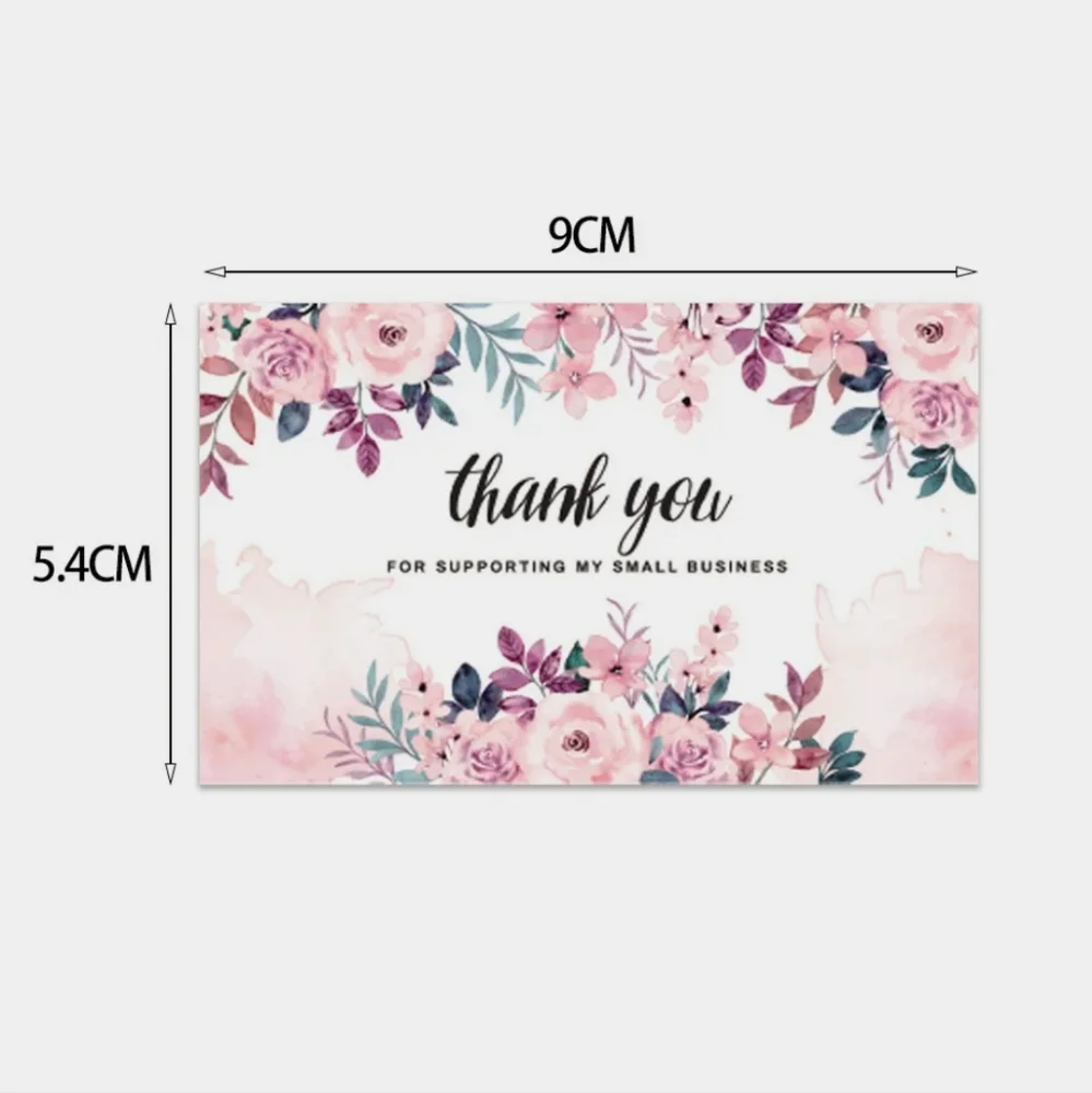 60 Thank You For Your Purchase FLORAL BUSINESS CARDS
